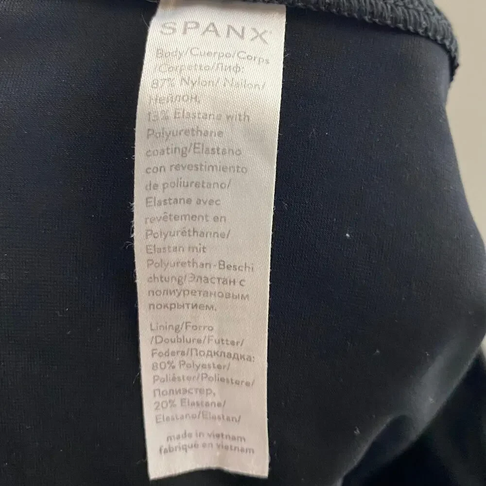 Spanx‎ Womens Size Small Black Faux Leather Camo Leggings Pants Pull On Stretch - Picture 6 of 7